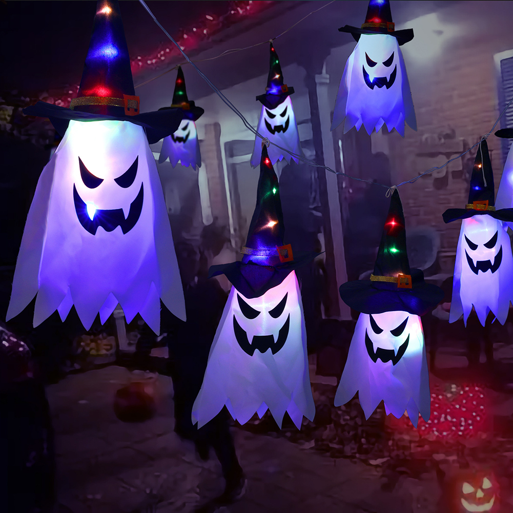 Lanterns Cloth Art Ghost Halloween String Lights